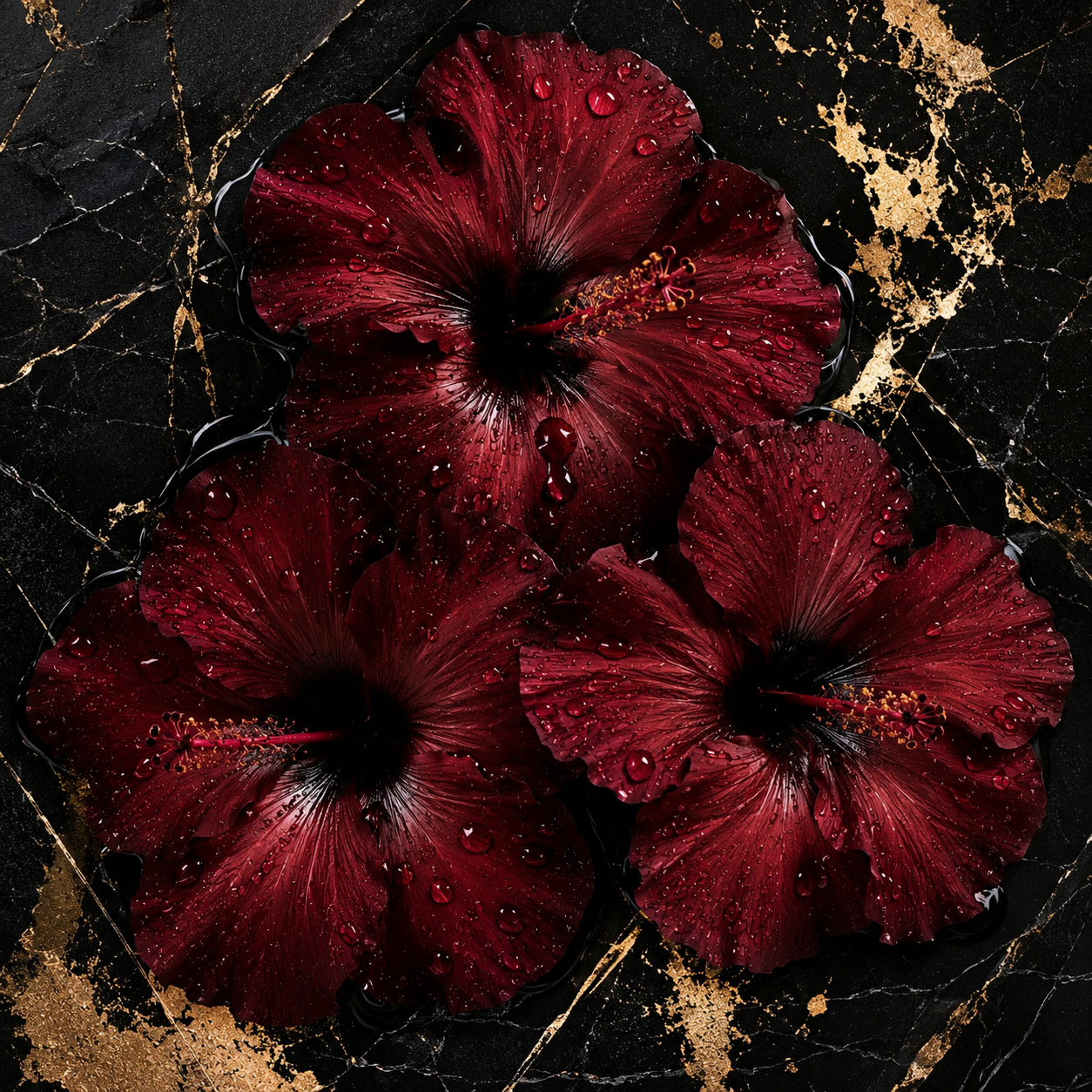 Midnight Hibiscus Color Palette – Rich Reds & Moody Neutrals